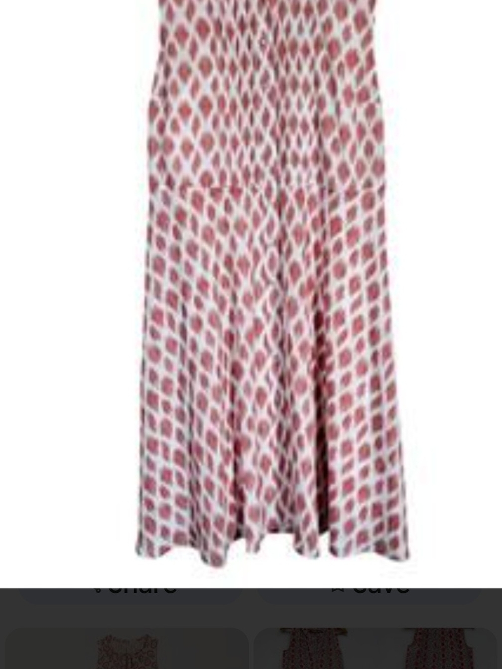 Dip Sleeveless Tie-Waist Shirt Dress in Dusty Coral Ikat-2X - Picture 2 of 8